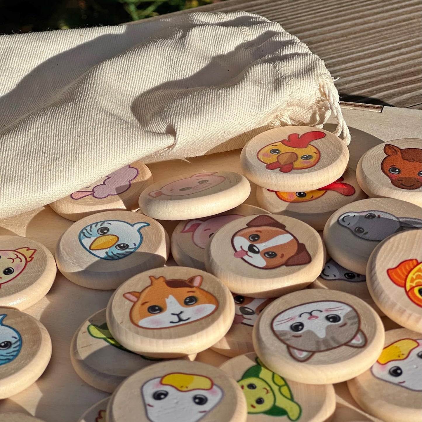 Domestic Animals Memory Game - 30 chips