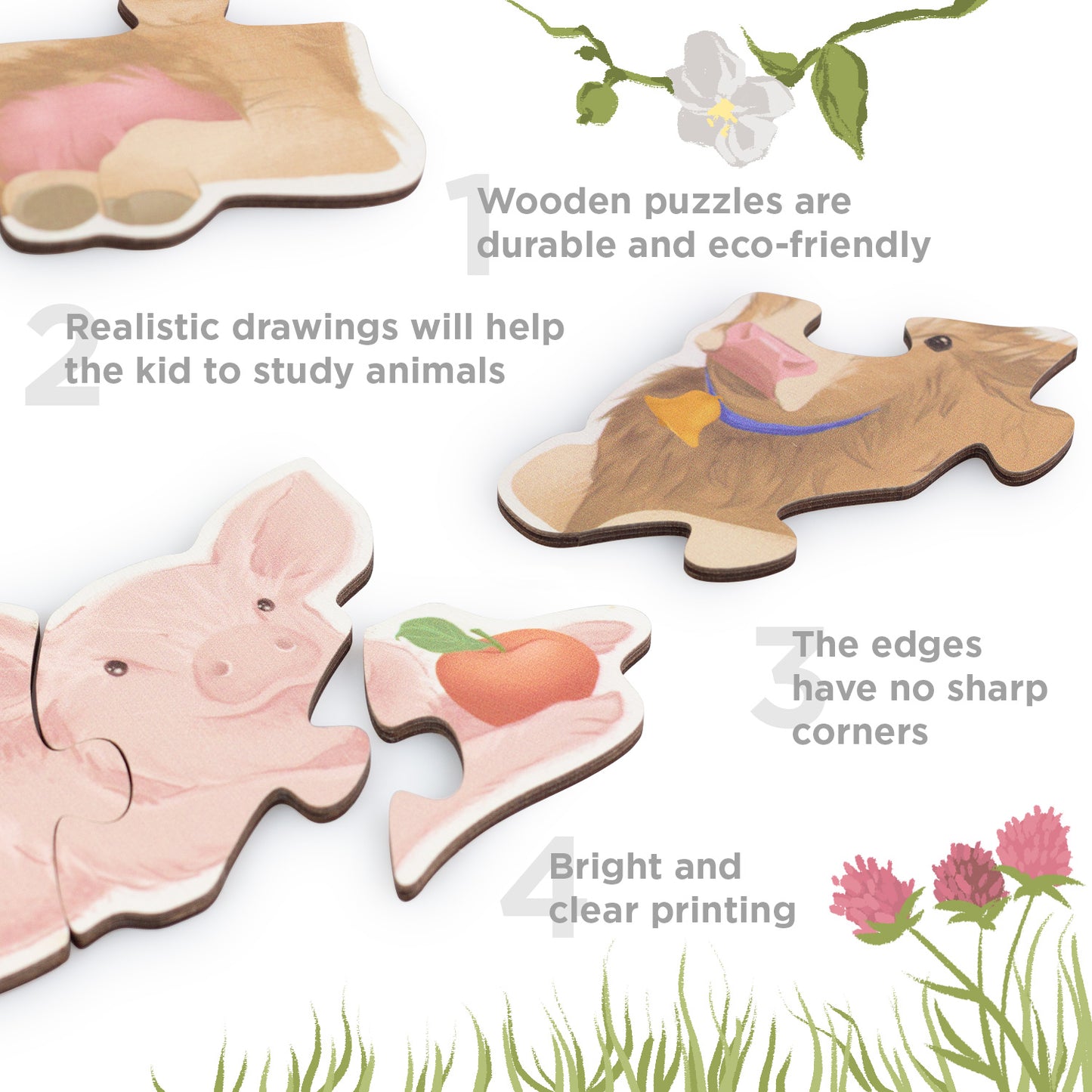 Set of Puzzles "Farm Animals"