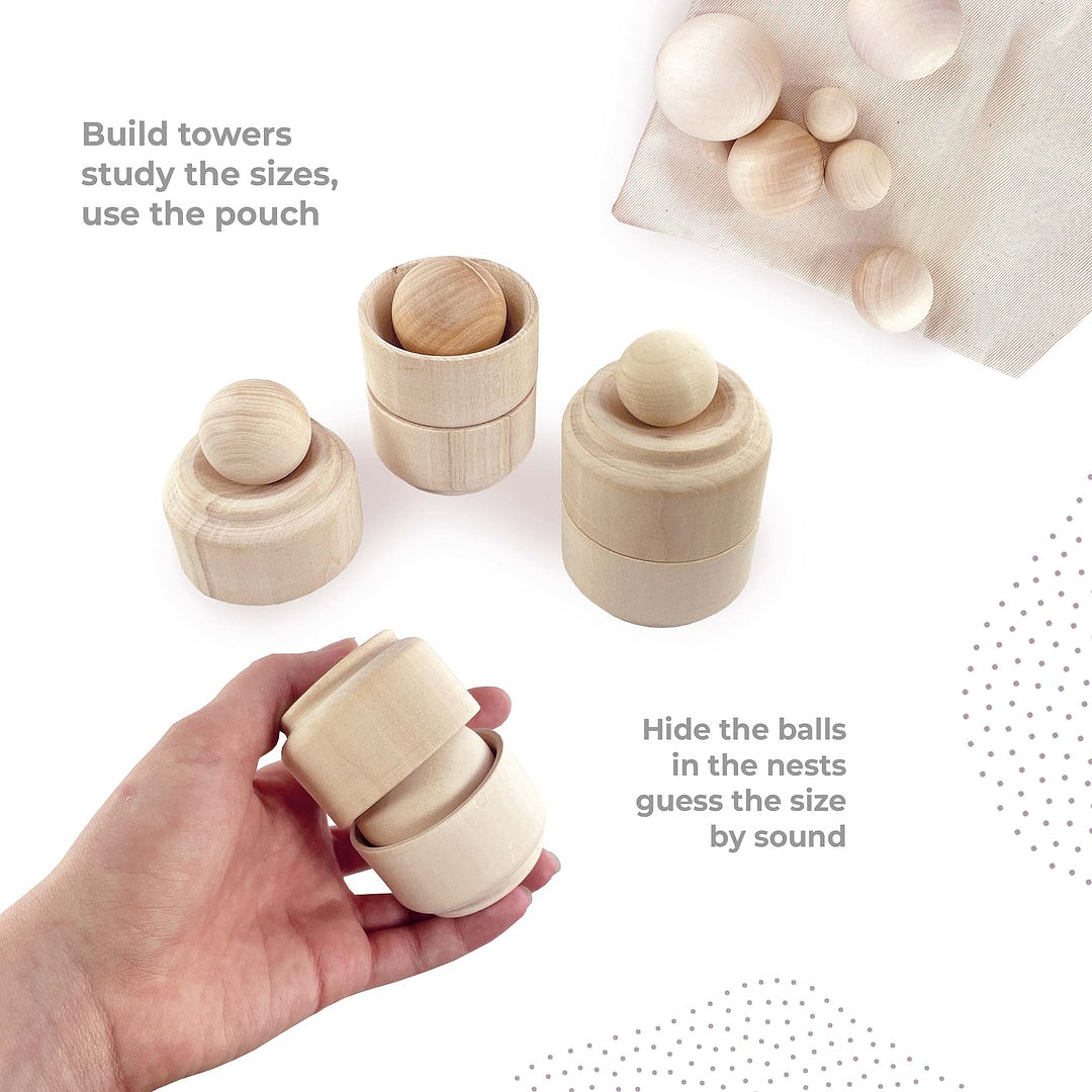Sorter Montessori "Nests and balls"