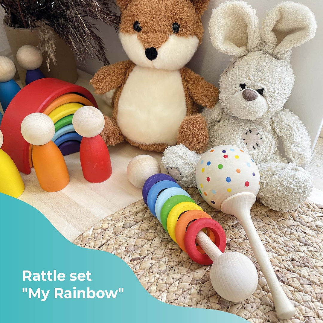 A set of rattles "My rainbow"