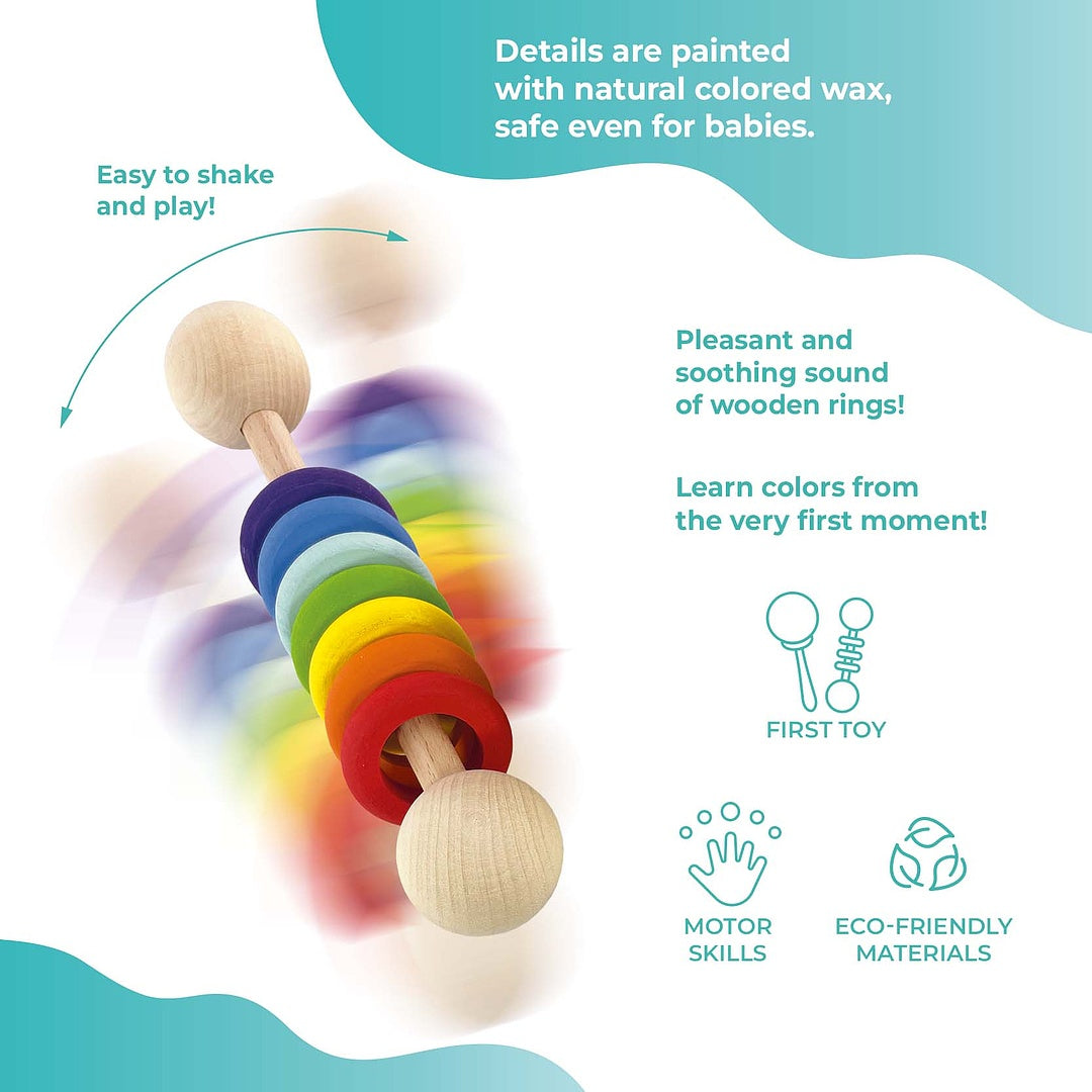 A set of rattles "My rainbow"