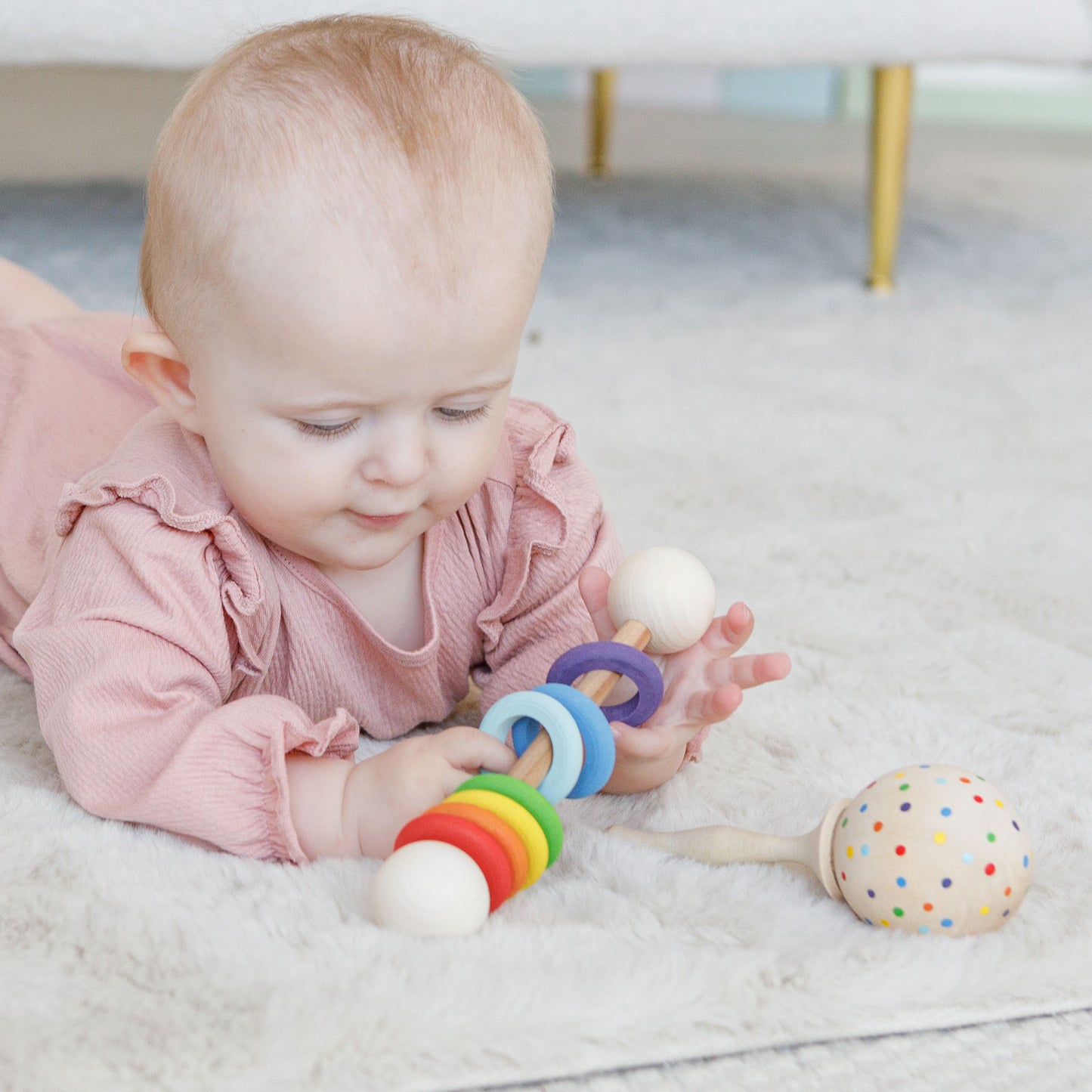 A set of rattles "My rainbow"