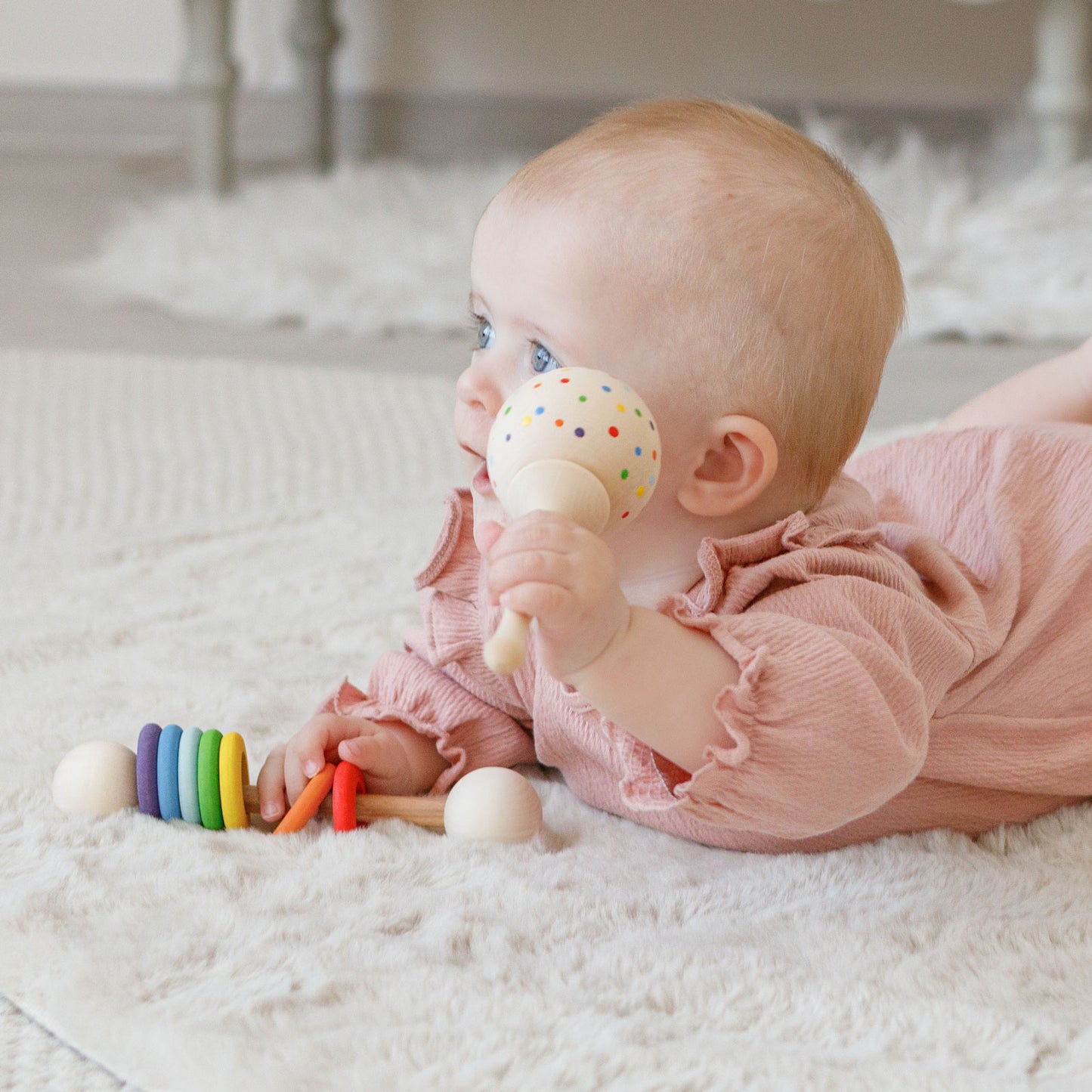 A set of rattles "My rainbow"