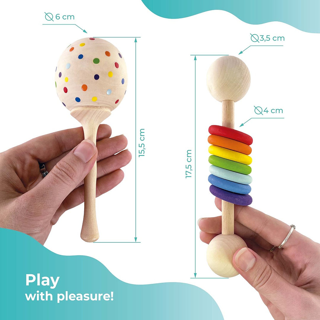 A set of rattles "My rainbow"
