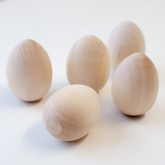 Wooden creative set of 5 eggs