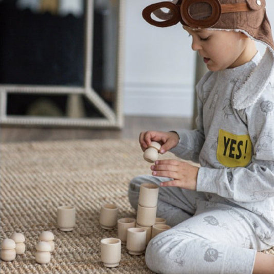 DIY 5 pcs Unfinished Wooden Mushroom Set