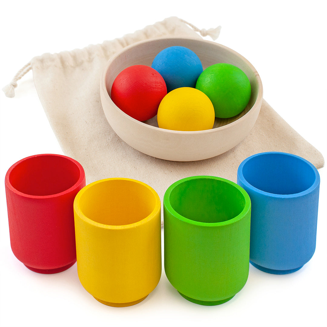 Large Balls in Cups: Starter Kit - 4 Balls 4 cm