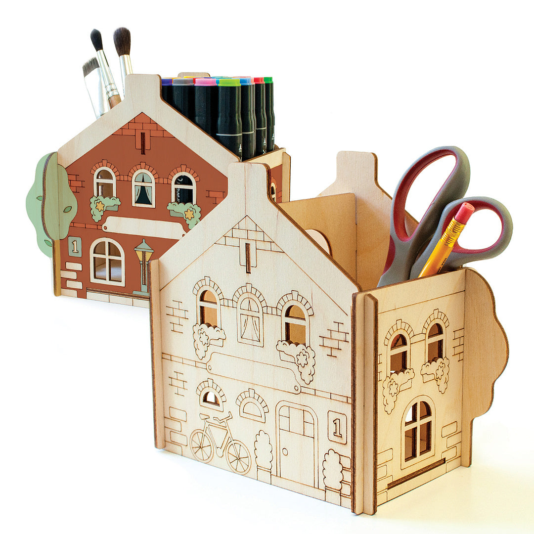 Wooden organizer for office supplies "Cottage"