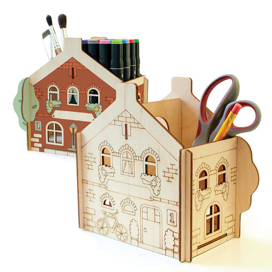 Wooden organizer for office supplies "Cottage"