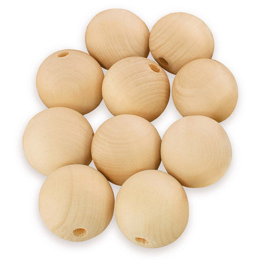 Wooden beads 30 mm 10 pcs