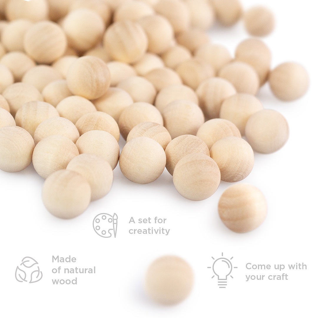 DIY 100 pcs Unfinished Balls Set 10 mm