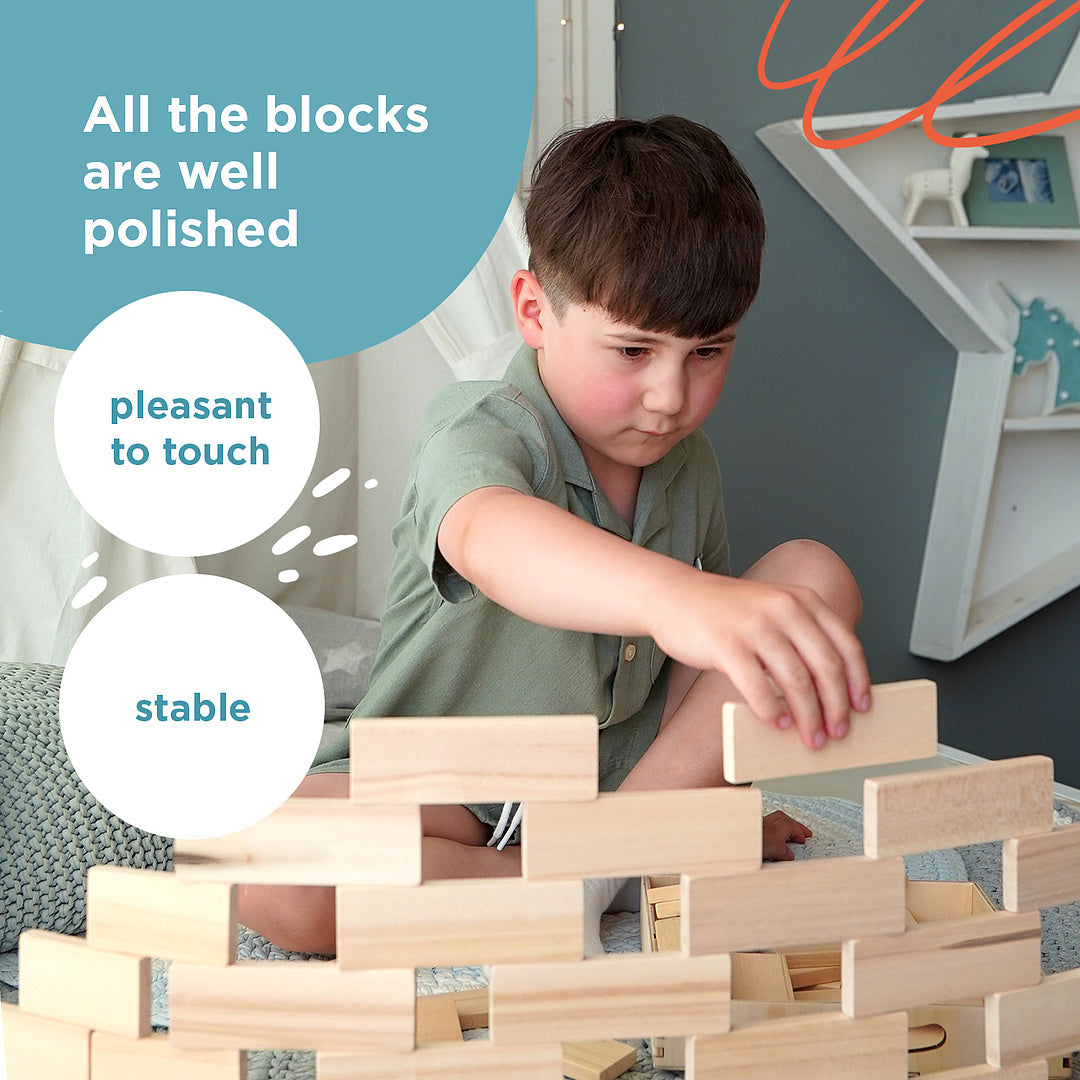Wooden construction 54 pieces