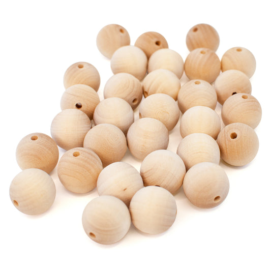 Wooden beads 20 mm 30 pcs