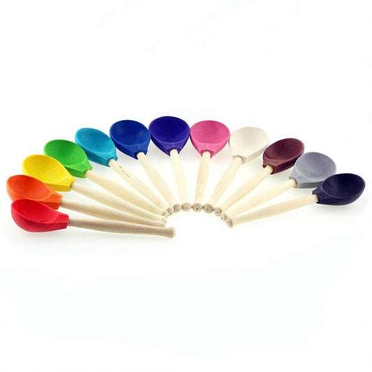Set Colored Spoons 12 pcs Montessori Toy Wooden Sorter Game