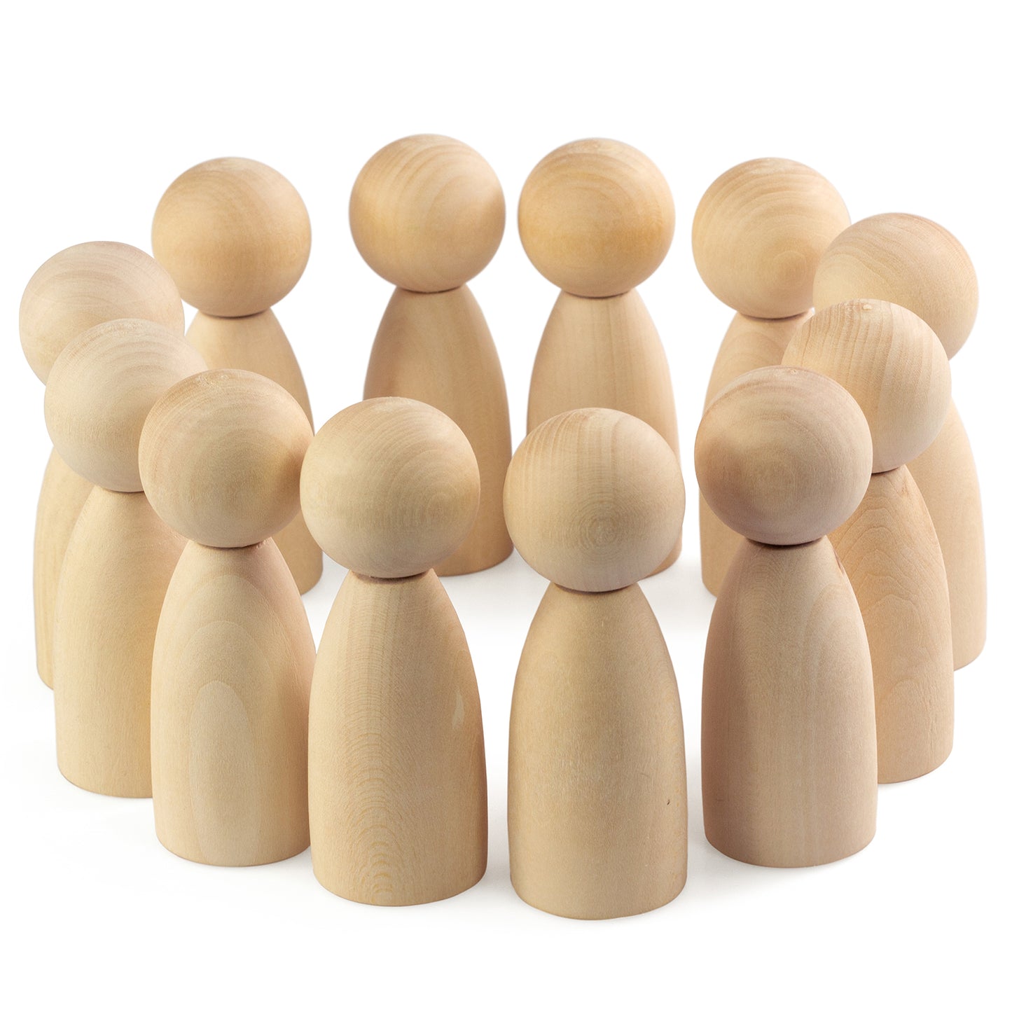 DIY Unpainted Pegs Montessori Toy Wooden Sorter Game 12 Gnomes 85 mm