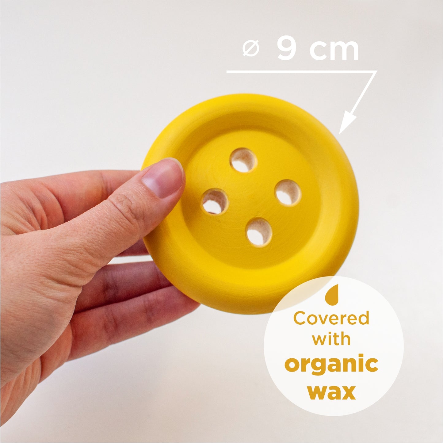 Developing Game Lacing Button yellow Montessori Toy