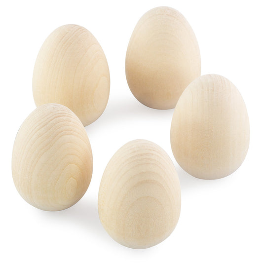 Wooden set of medium eggs 5 pieces