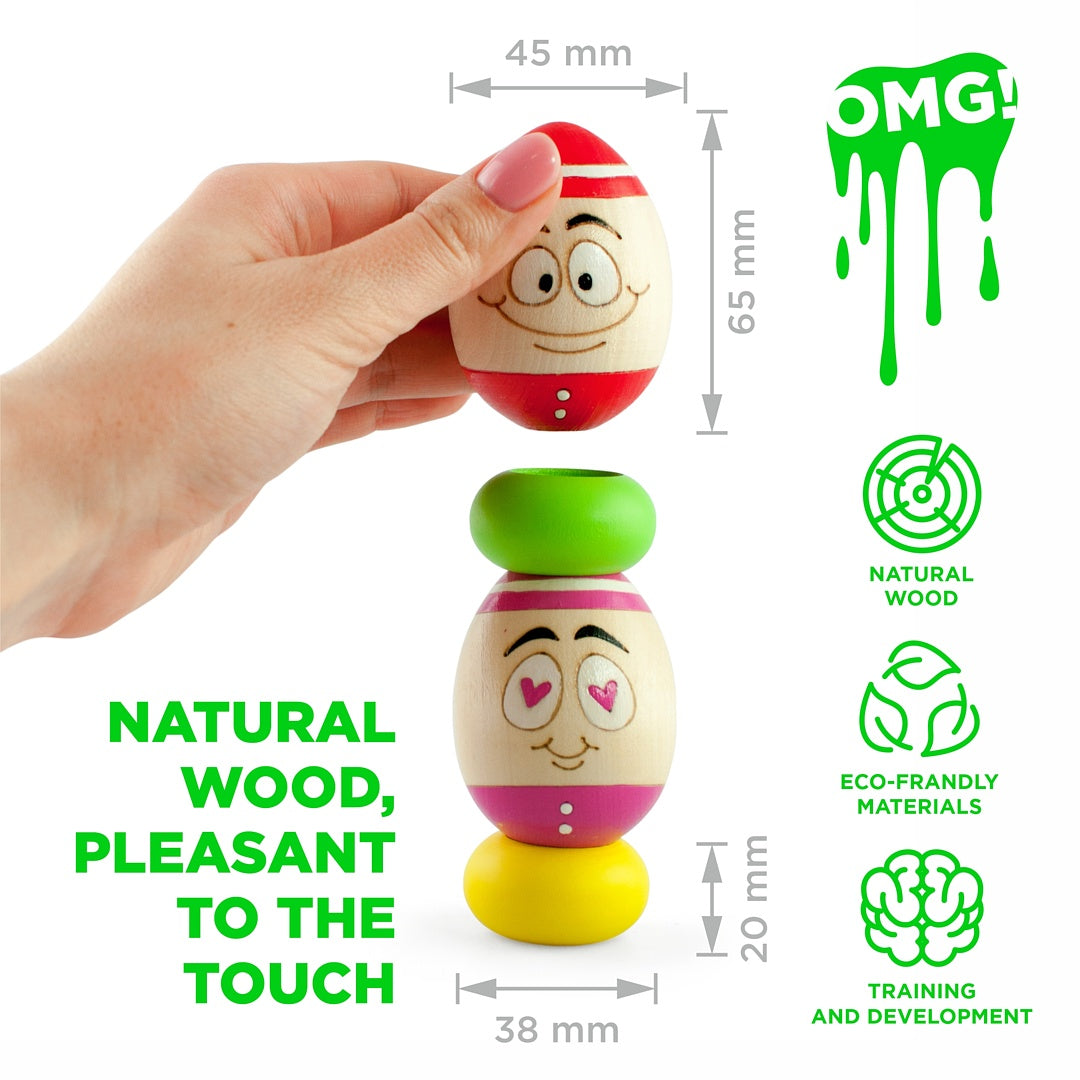 Wooden set "Jolly eggs"