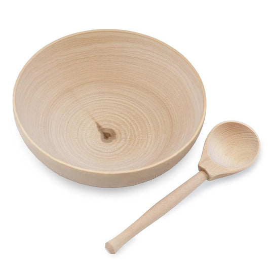 Wooden Set for Sorting Bowl and Spoon