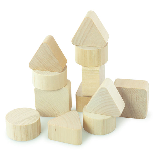 DIY 12 pcs Unfinished Geometric Figures Set