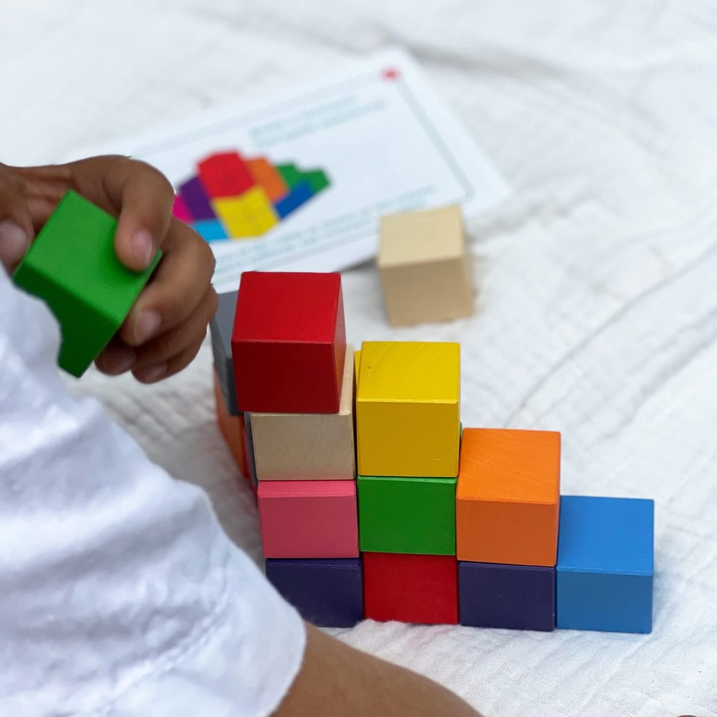 Small Coloured Cubes - 40 Stacking Cubes