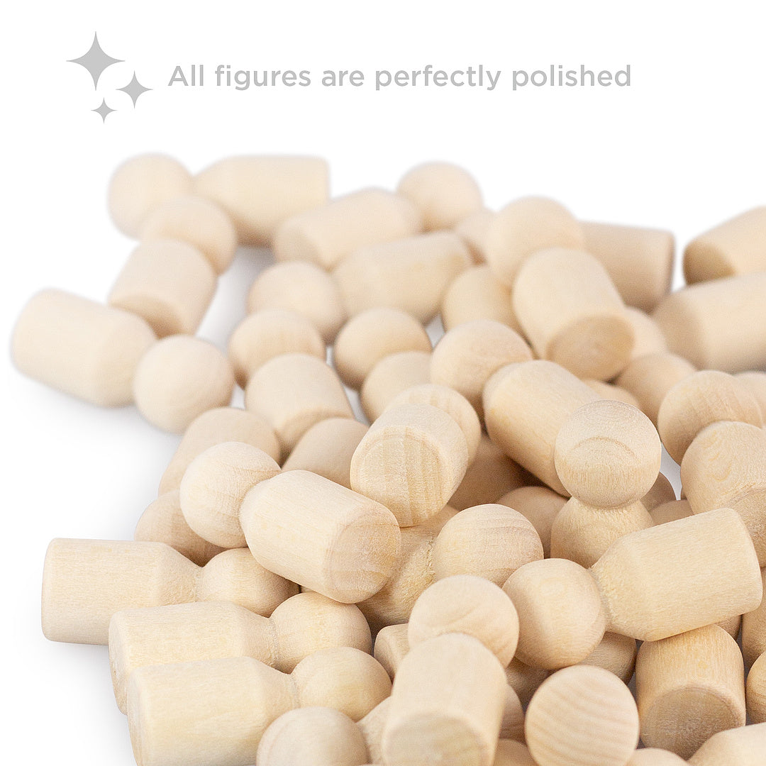 Wooden set of board game counters 50 pcs.