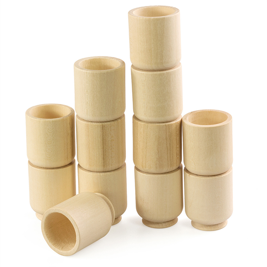Wooden set "Cups" 12 pieces 4x5 cm