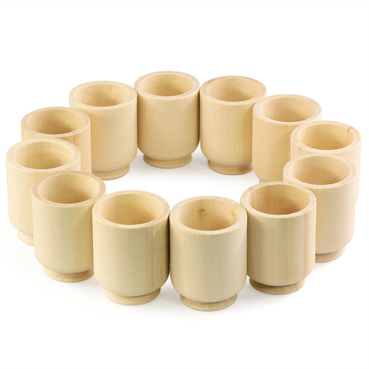 Wooden set "Cups" 12 pieces 4x5 cm