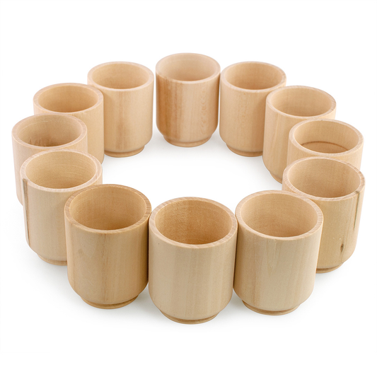 Wooden set "Cups" 12 pieces 5x6 cm
