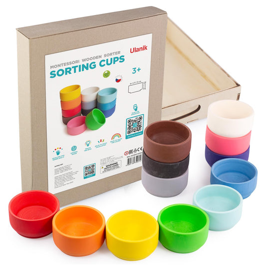 Colour Sorting Bowls - 12 pcs