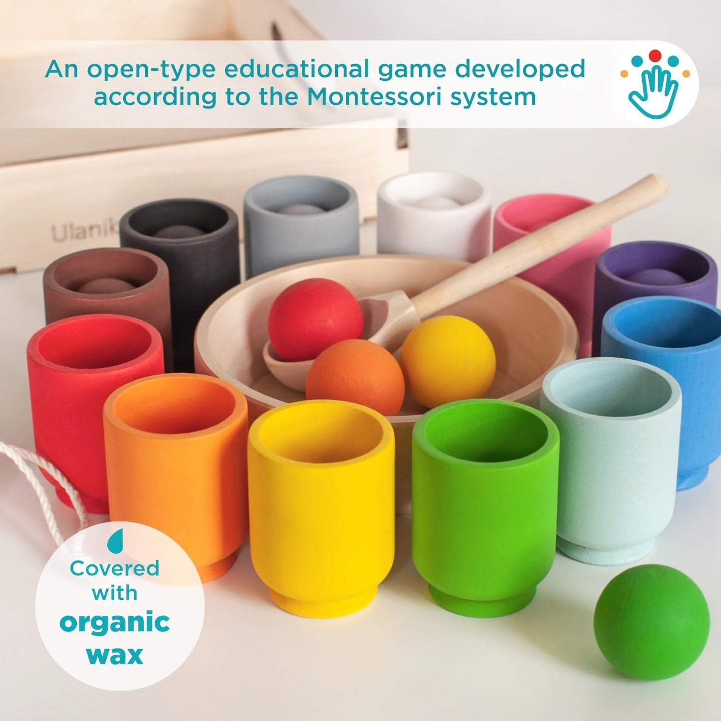 Small Balls in Cups - 12 Balls 30 mm