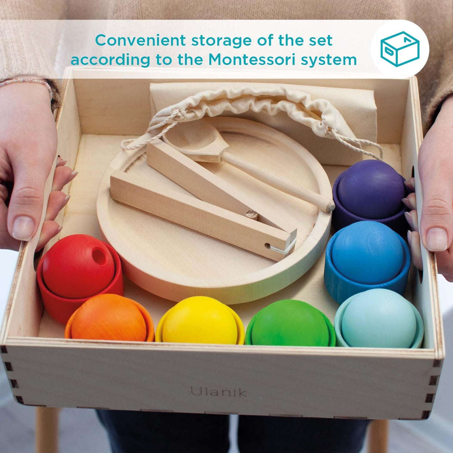 Rainbow Balls in Nests - 7 Balls
