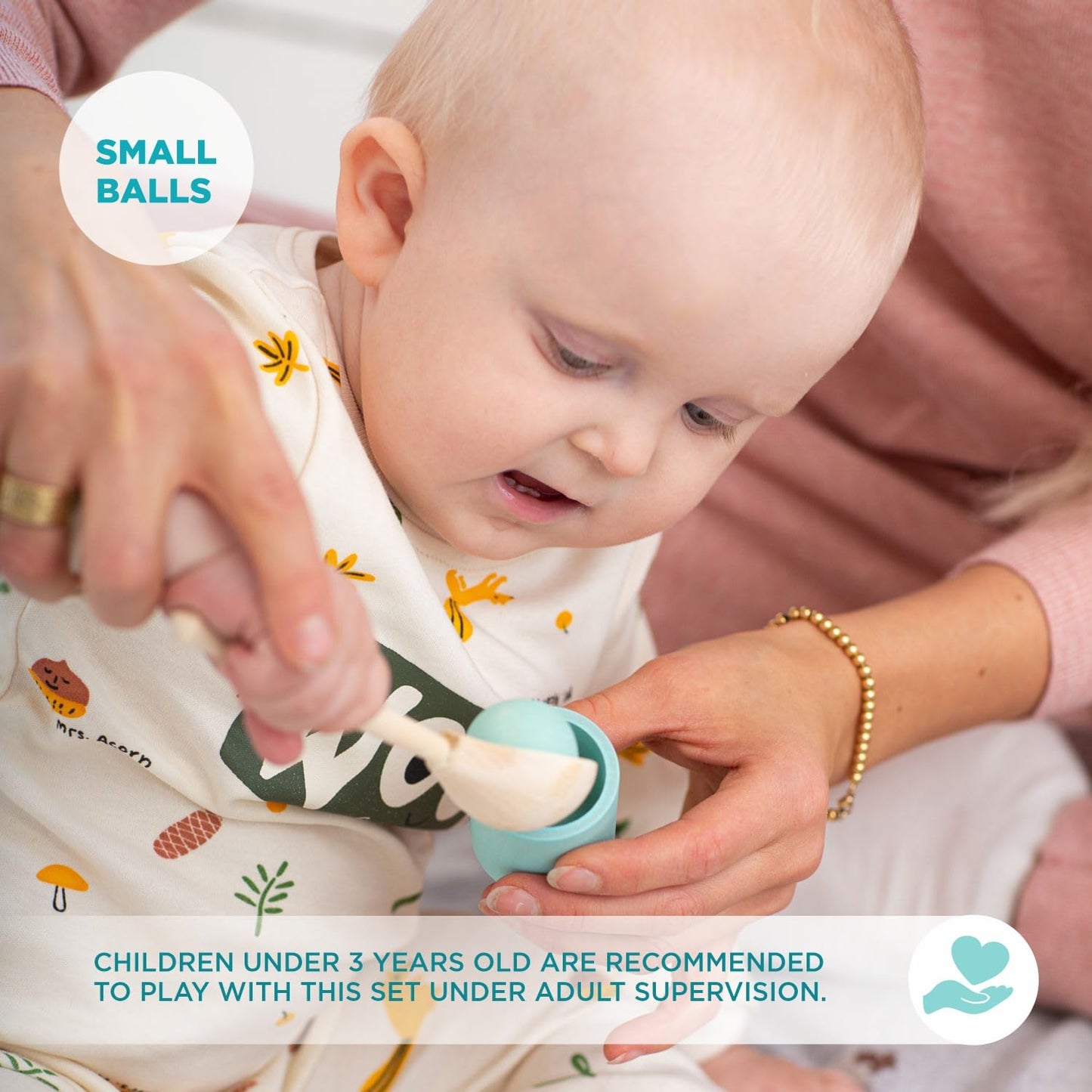 Small Balls in Cups - 12 Balls 30 mm