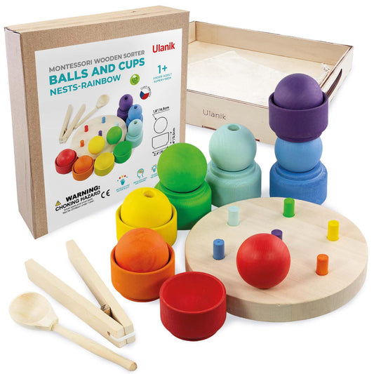 Rainbow Balls in Nests - 7 Balls