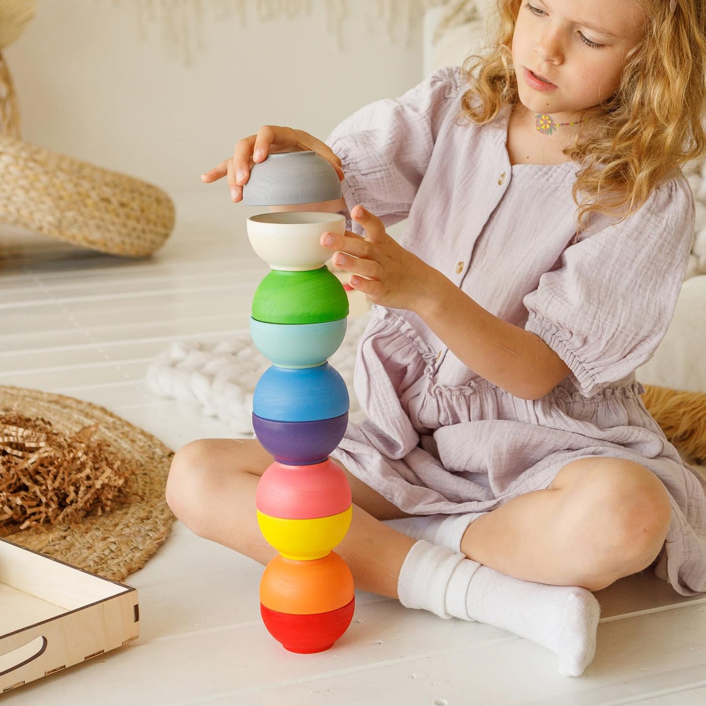 Colour Sorting Bowls - 12 pcs