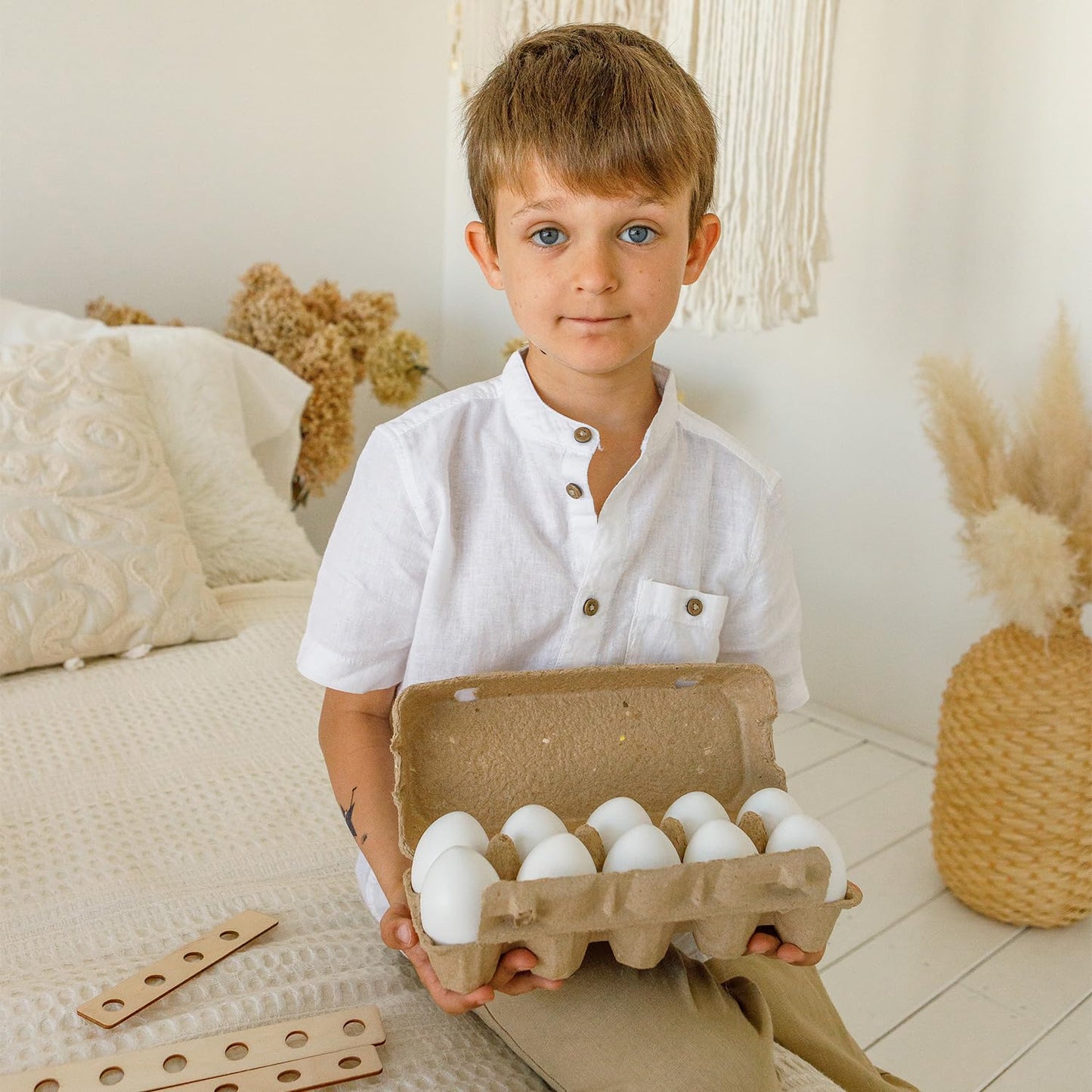 Unfinished Wooden Eggs - 10 pcs