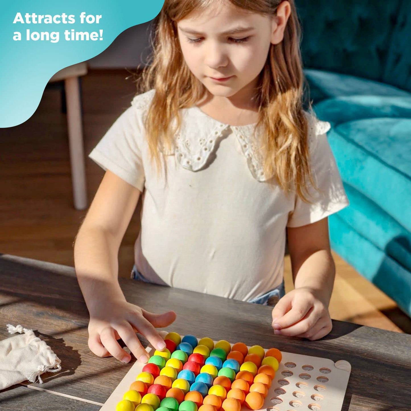 Count to 100 - Maths for Kids, 100 Wooden Balls (1 Edition)