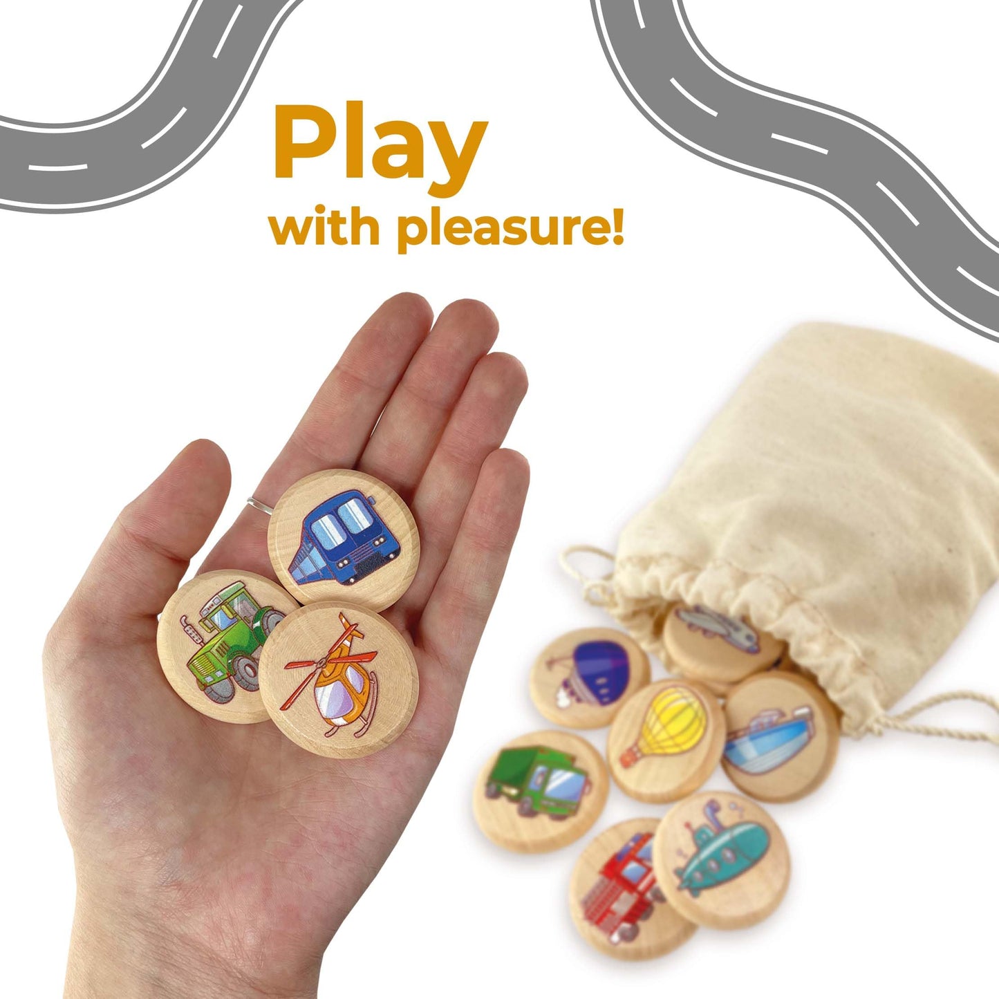Transport Memory Game - 30 chips