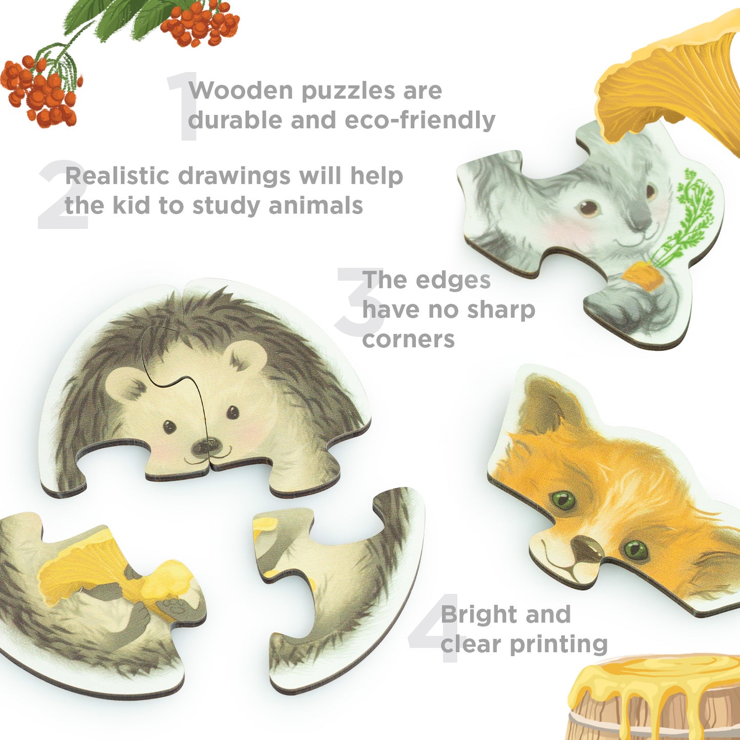 Wooden puzzles "Forest animals"