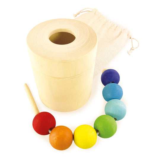 Pot and Lacing Montessori Toy Wooden Sorter Game