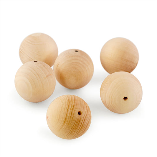 Wooden beads 35 mm 6 pcs
