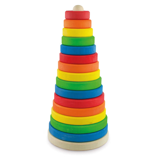 Big colorful wooden pyramid