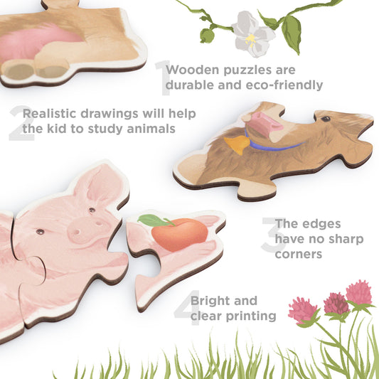 Set of Puzzles "Farm Animals"