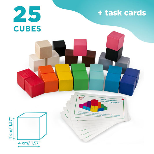 Colored Cubes Large 25 pcs 3+